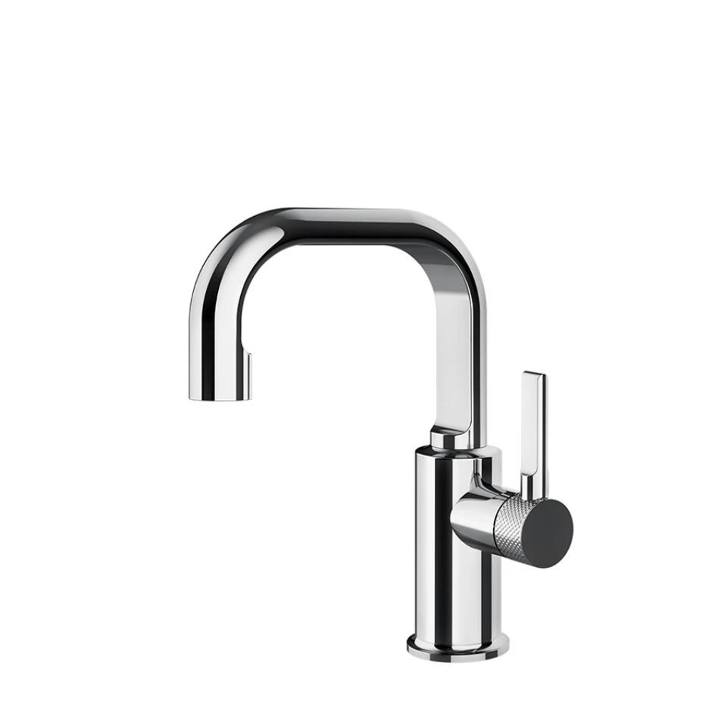 Basin mixer, flexible connections, without waste