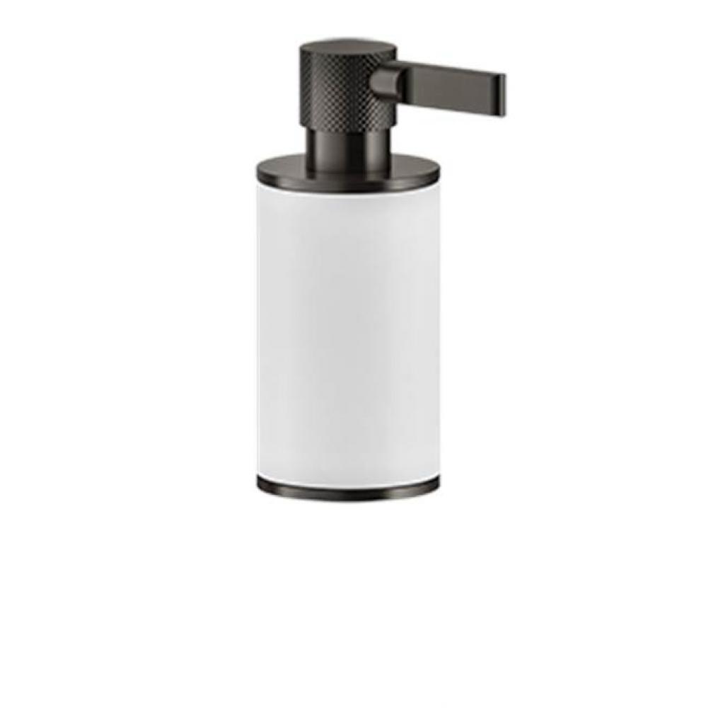 Standing soap dispenser holder, white
