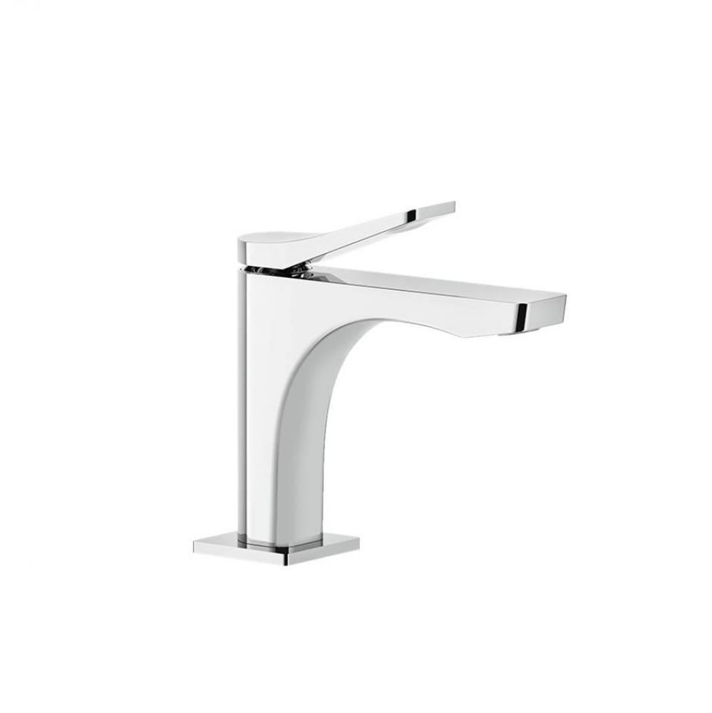 Single lever washbasin mixer without pop-up assembly
