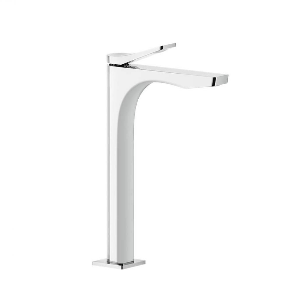 Tall single lever washbasin mixer without pop-up assembly