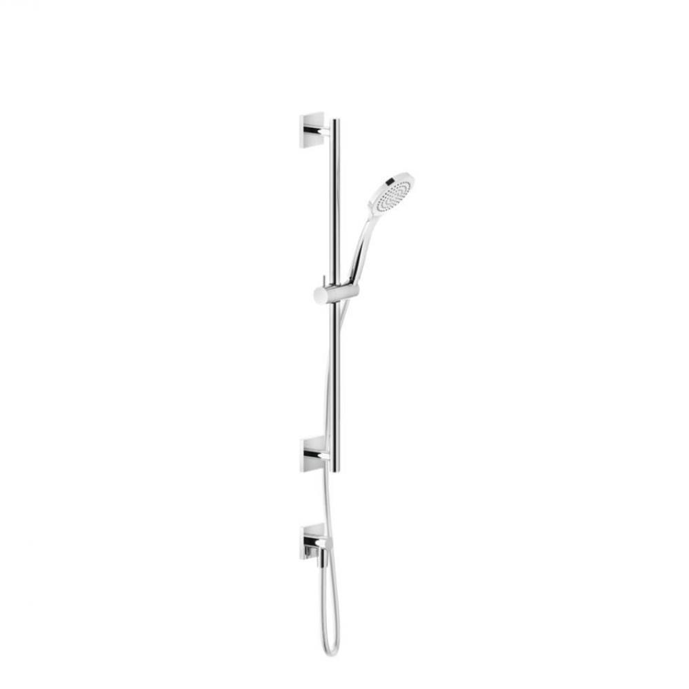 Handshower and adjustable sliding rail set