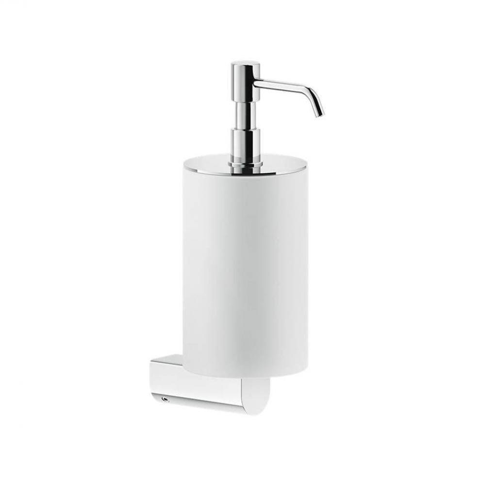 Wall-mounted liquid soap dispenser , white