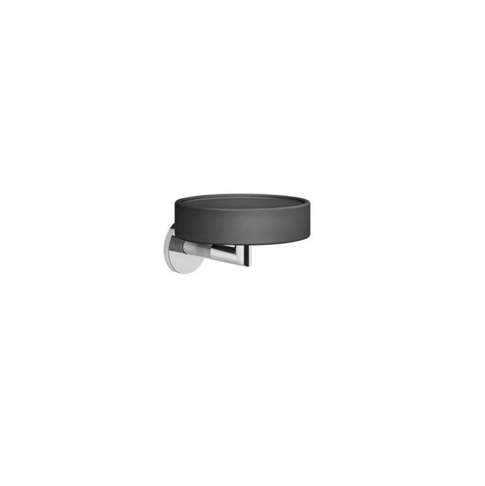 Wall-mounted soap dish, black