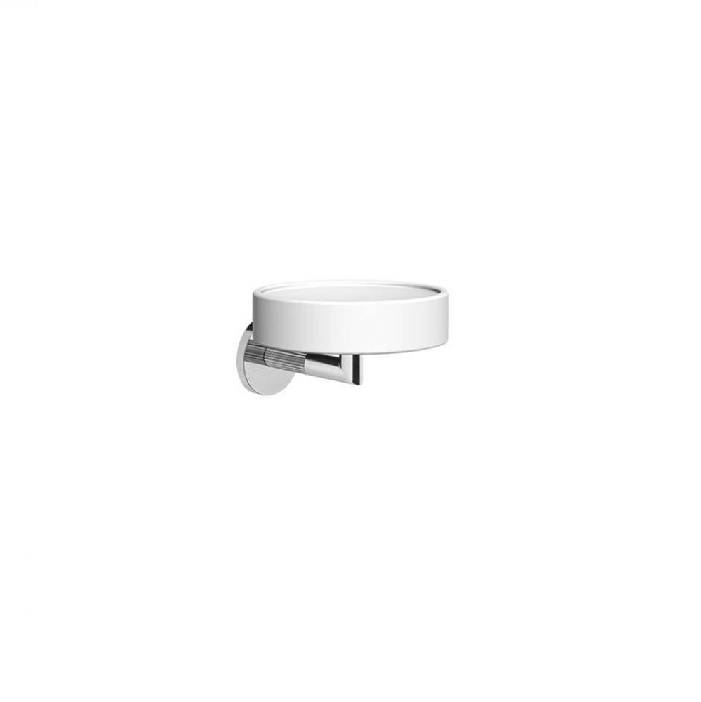 Wall-mounted soap dish, white