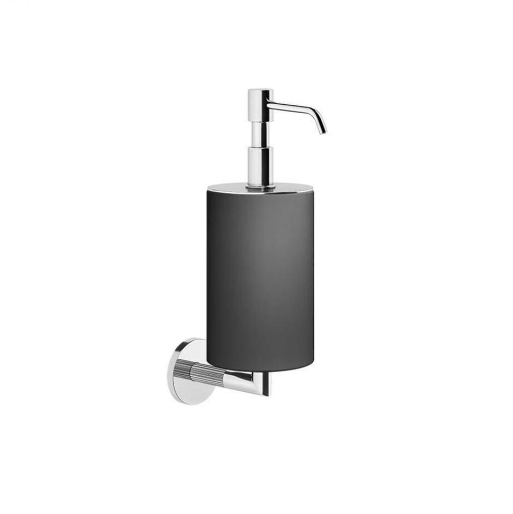 Wall-mounted liquid soap dispenser - black