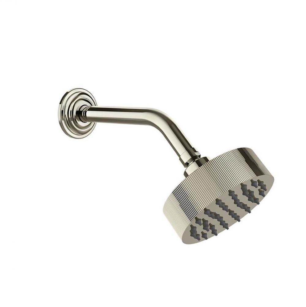 Wall-mounted adjustable shower head with arm: