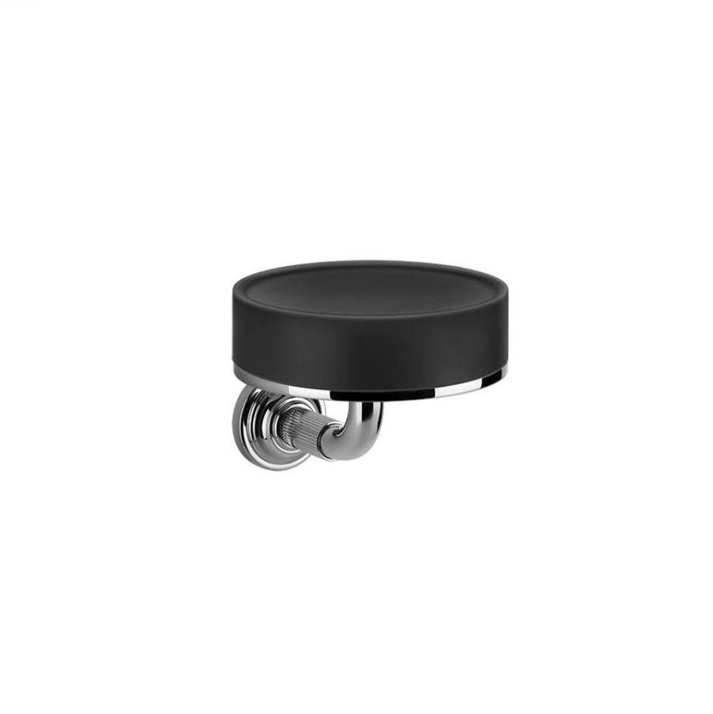 Wall-mounted soap dish, black