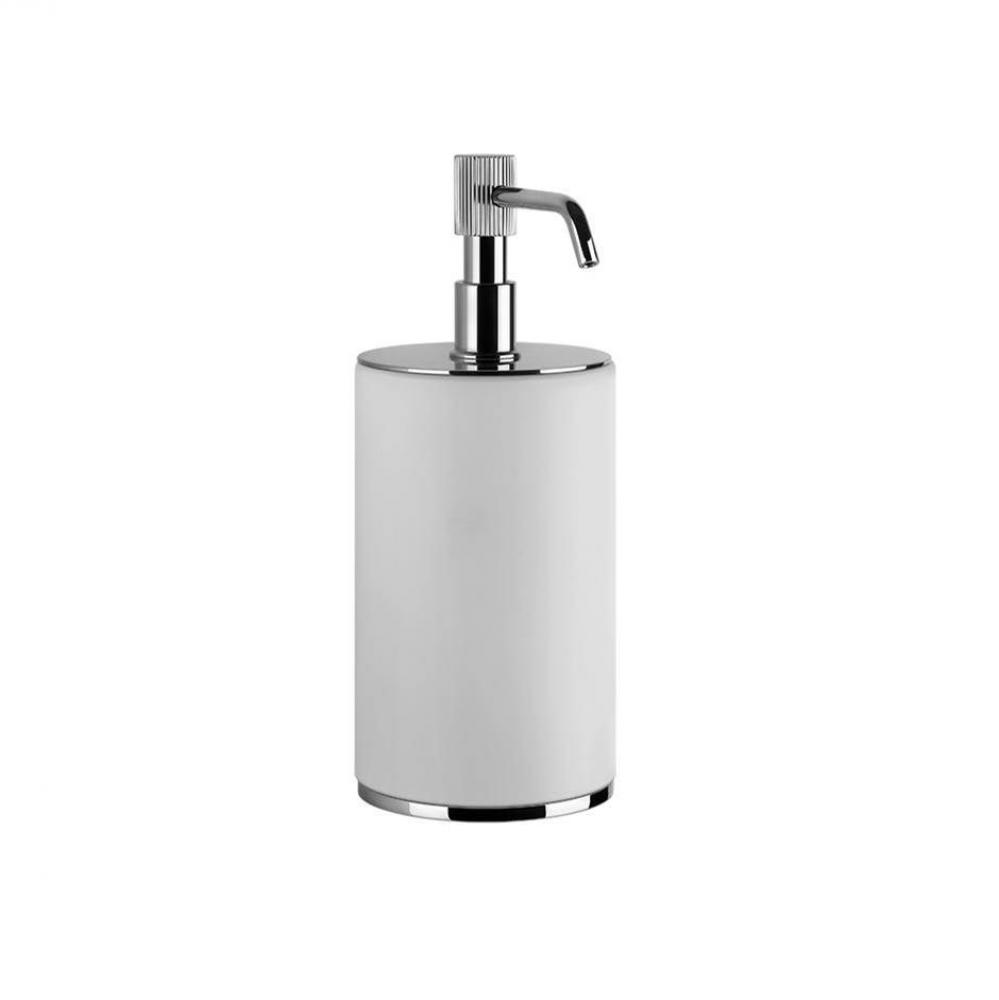 Standing soap dispenser holder, white