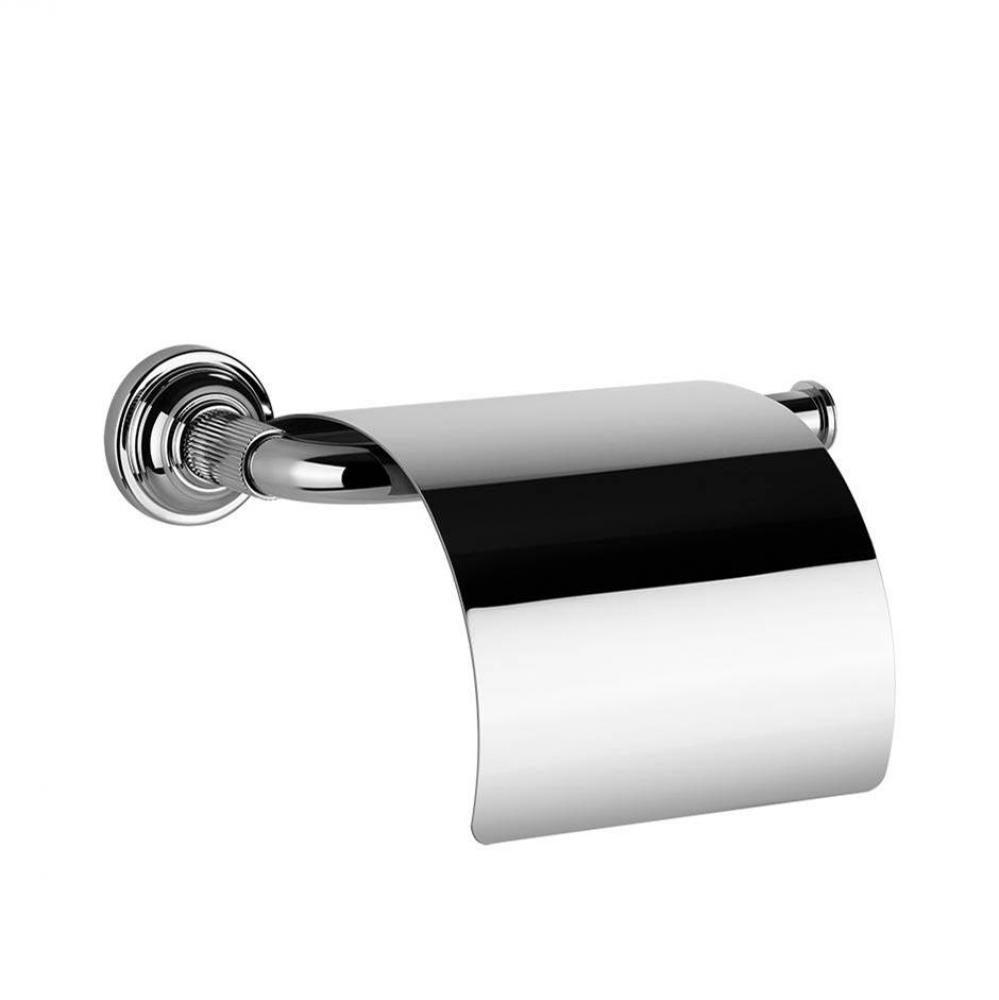 Wall-mounted paper roll holder with cover
