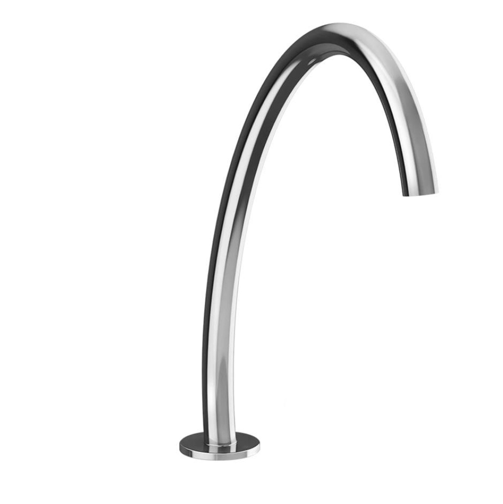 Deck-mounted tall washbasin spout only without pop-up assembly