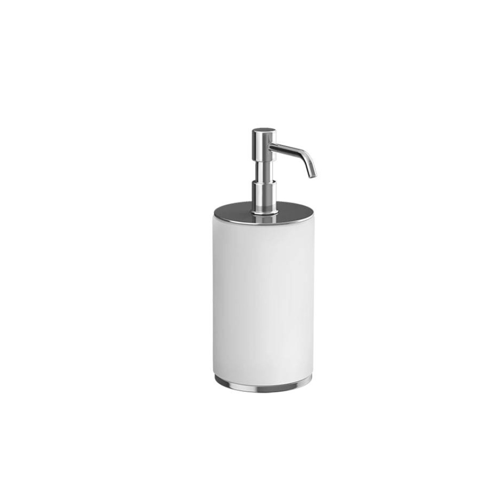 Standing soap dispenser holder, white