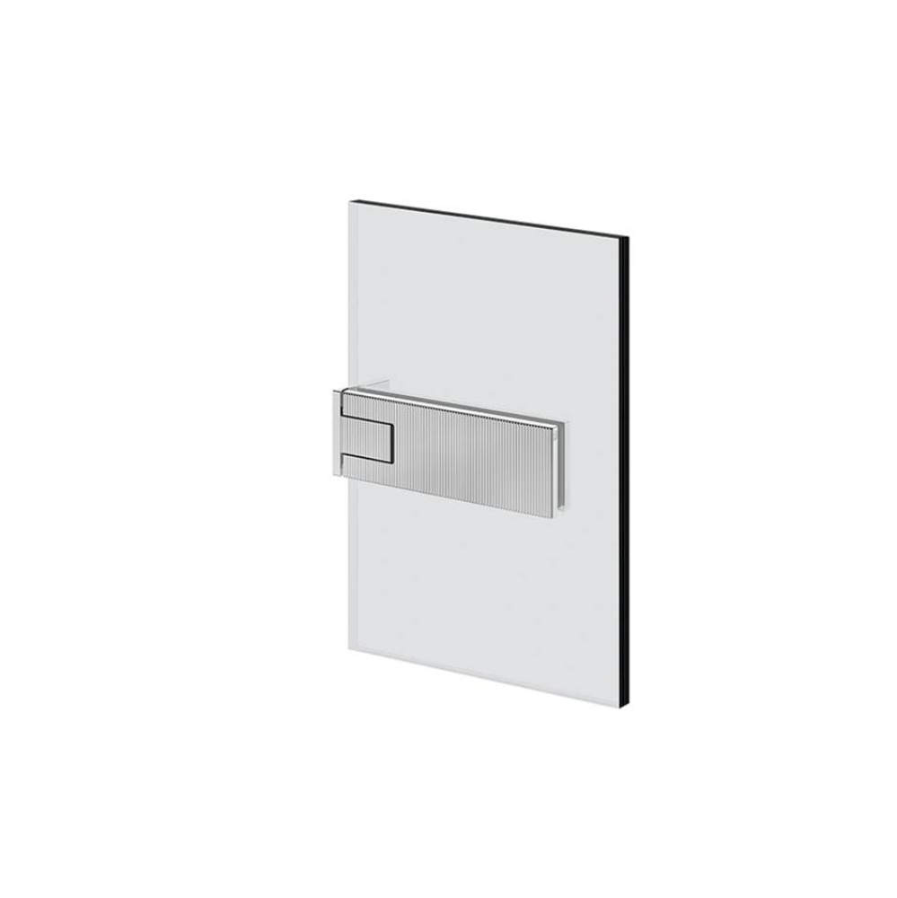 Wall-Glass self-centering hinge. RIGATO. If the door exceeds 110 lbs or 39-3/8'' width,