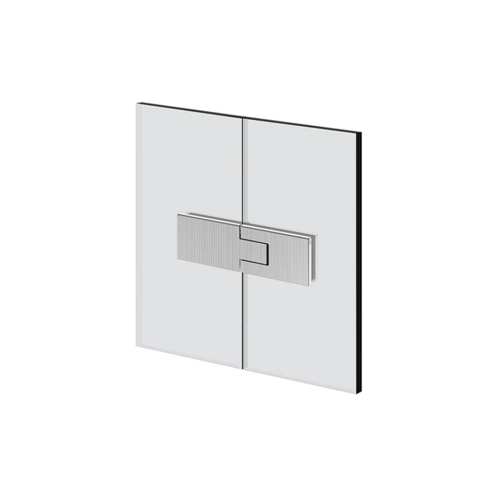 Glass-Glass self-centering hinge. RIGATO. If the door exceeds 110 lbs or 39-3/8'' width,