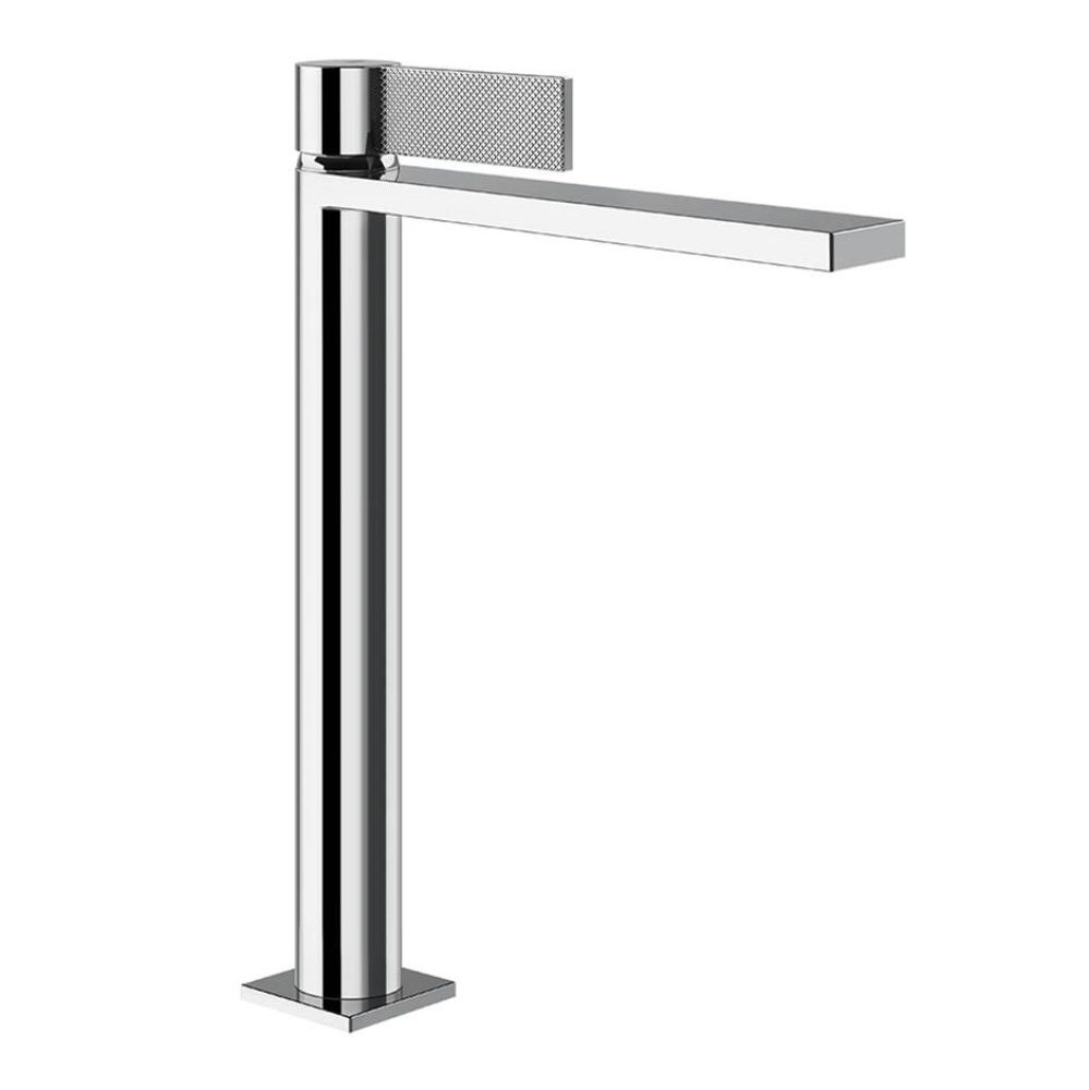 Tall single lever washbasin with Stop&Go assembly. DIAMANTATO