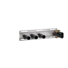 Gessi 63023-031 - In-wall thermostatic rough valve for shelf mixer for three simultaneous functions.