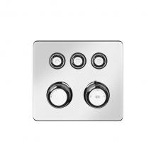 Gessi 65234-031 - TRIM PARTS ONLY External parts for thermostatic mixer for three functions, with push-button on/off