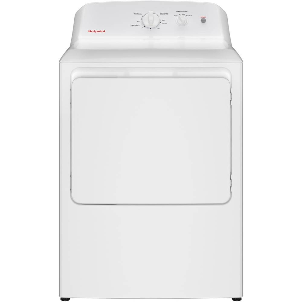 Hotpoint 6.2 cu. ft. Capacity Gas Dryer with Up To 120 ft. Venting and Shallow Depth