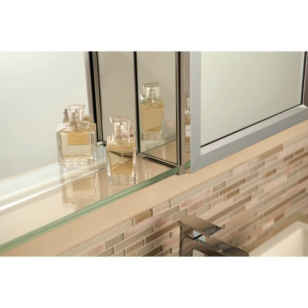 Center Mirror Glass Shelf 30'' W x 4'' Deep