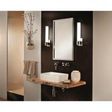 GlassCrafters GC2436-6-SC-LE-VB-ER - 24'' x 36'' Satin Chrome Lexington Framed Mirrored Medicine Cabinet - 6 Inch D