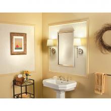 GlassCrafters GC2436-6-SC-TR-VB-ER - 24'' x 36'' Satin Chrome Trinity Framed Mirrored Medicine Cabinet - 6 Inch Dee