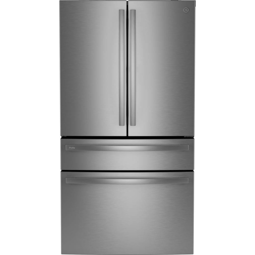 GE Profile ENERGY STAR 28.7 Cu. Ft. Smart Fingerprint Resistant 4-Door French-Door Refrigerator Wi