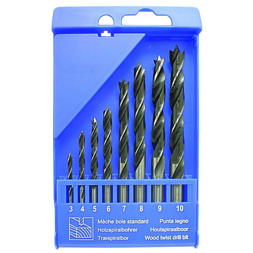 Drillbit Set Brad-Point 3-10Mm Diameter