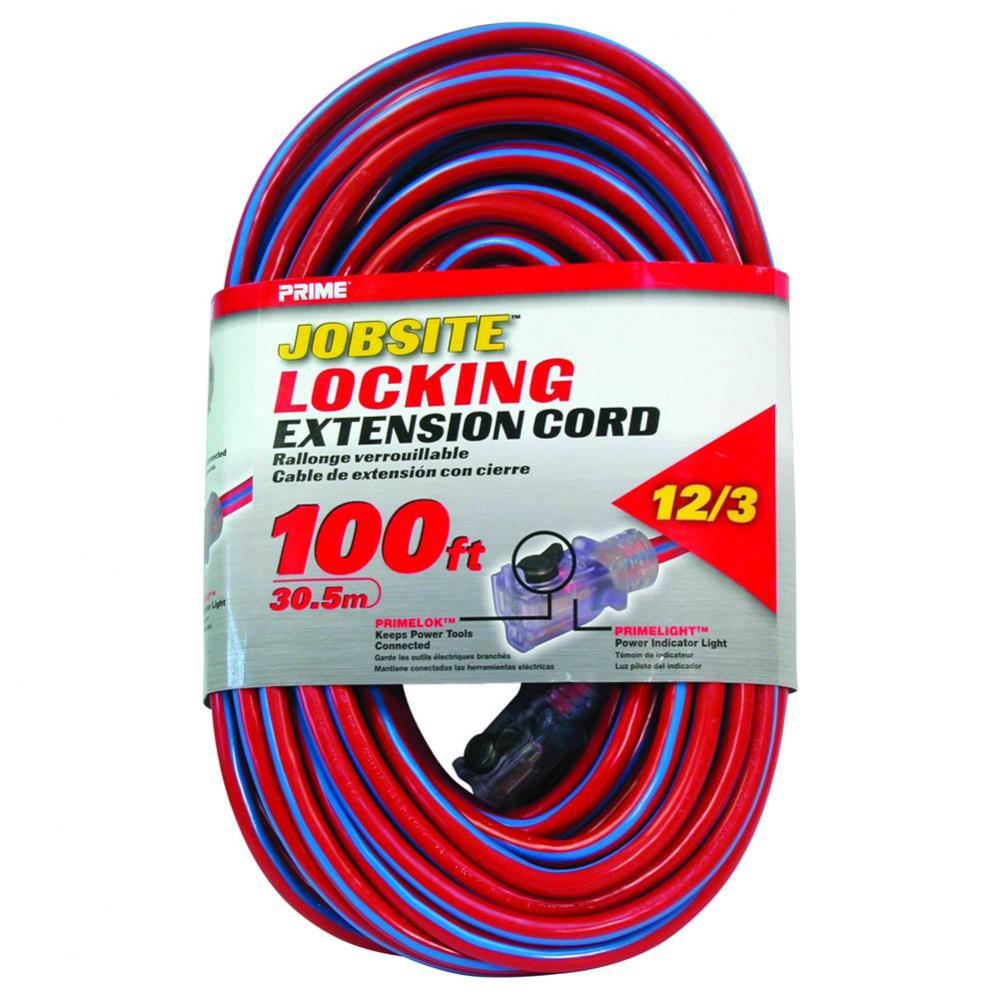 Extension Cord Locking 100Ft 12/3