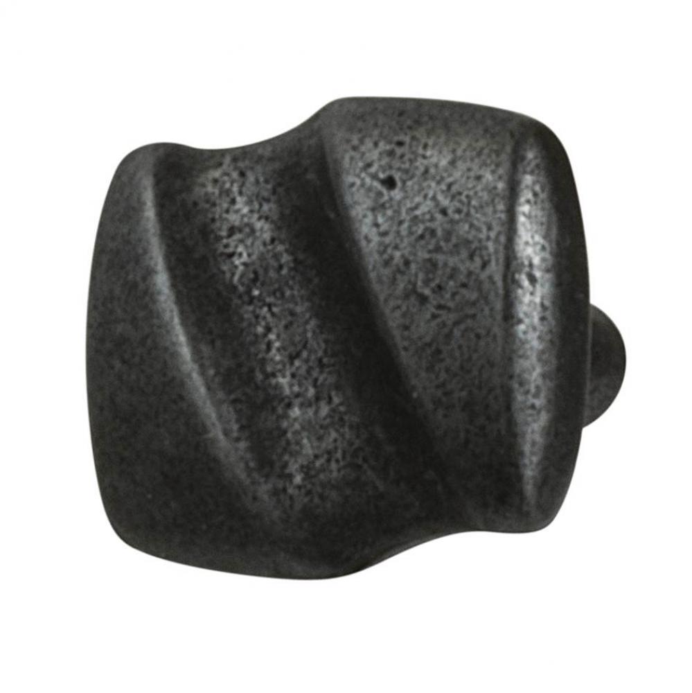 Knob Ser Zn Blk Iron 8-32 39X32Mm