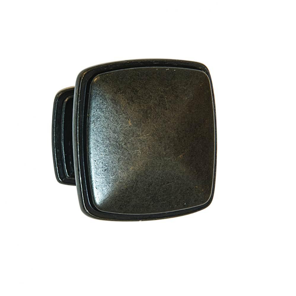 Knob Keystone Zn Ant Blk 8-32 32X32Mm