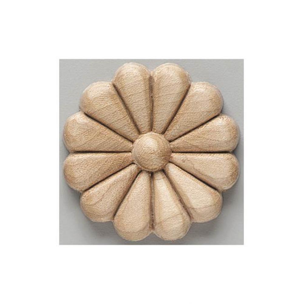 Crv.Rose Flower Maple 2 1/8X3/8