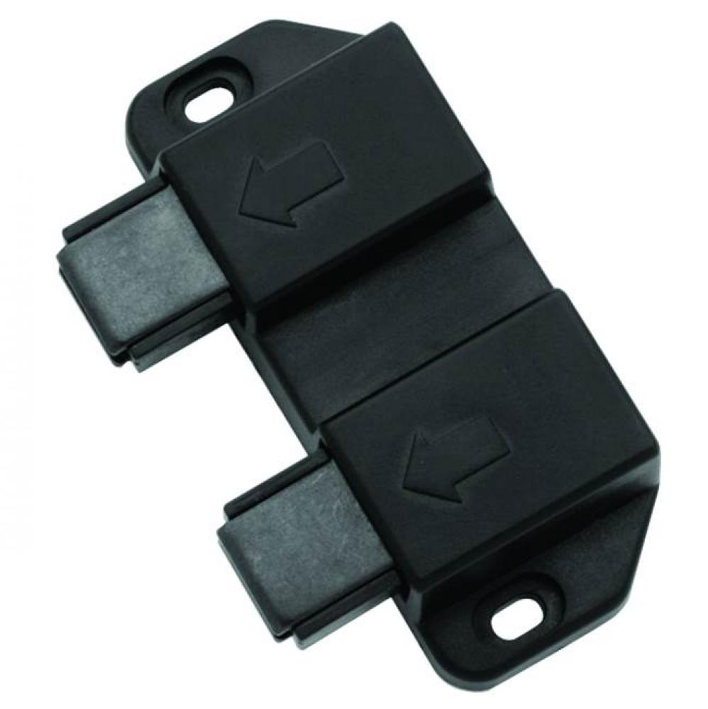Push Latch Dbl Pl Blk 74X31Mm