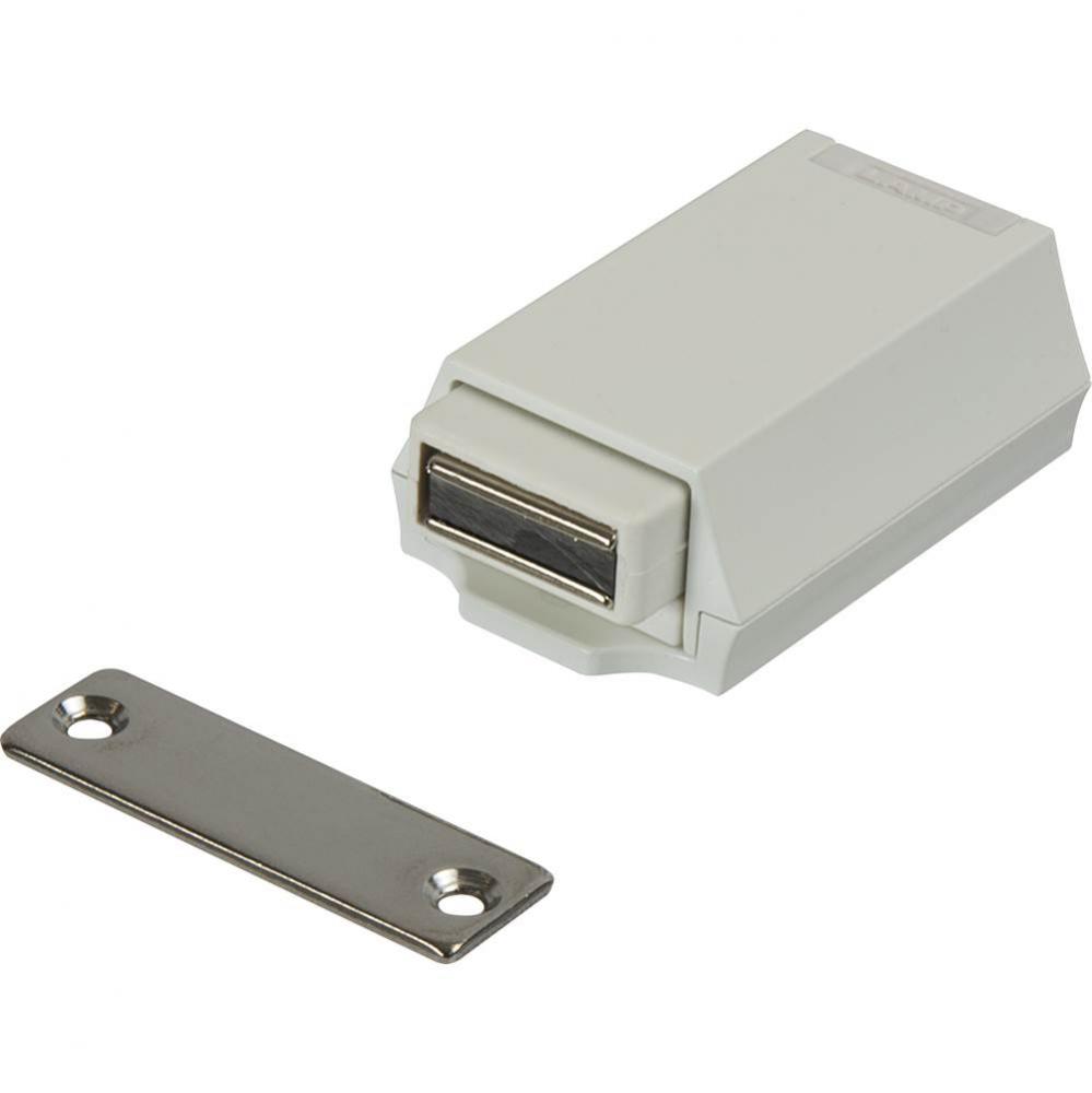 Push Latch Magn Zn Wh W/Sta St Strk