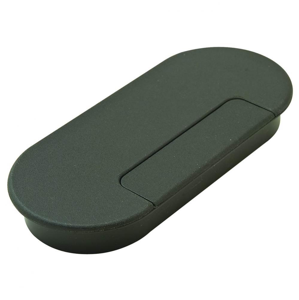 Oval Cable Grommet Pl Blk 165X76Mm