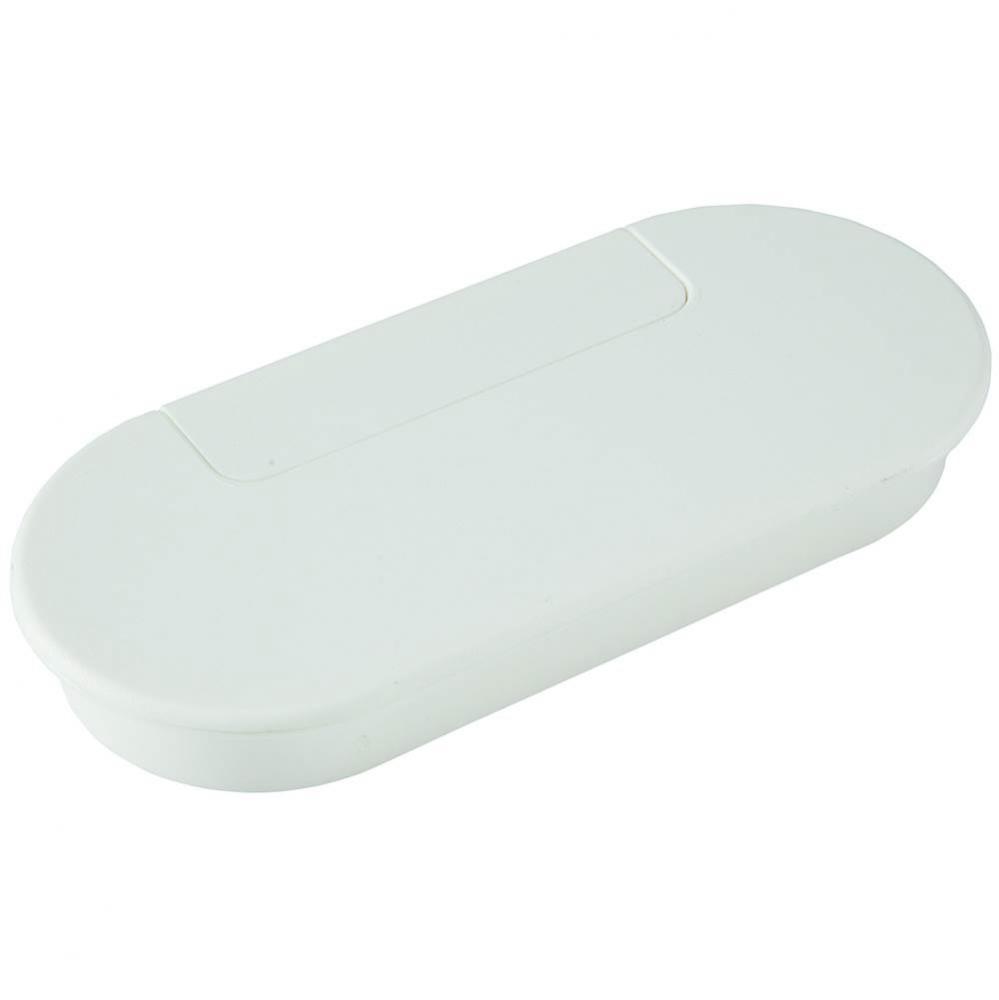 Oval Cable Grommet Pl Wh 165X76Mm