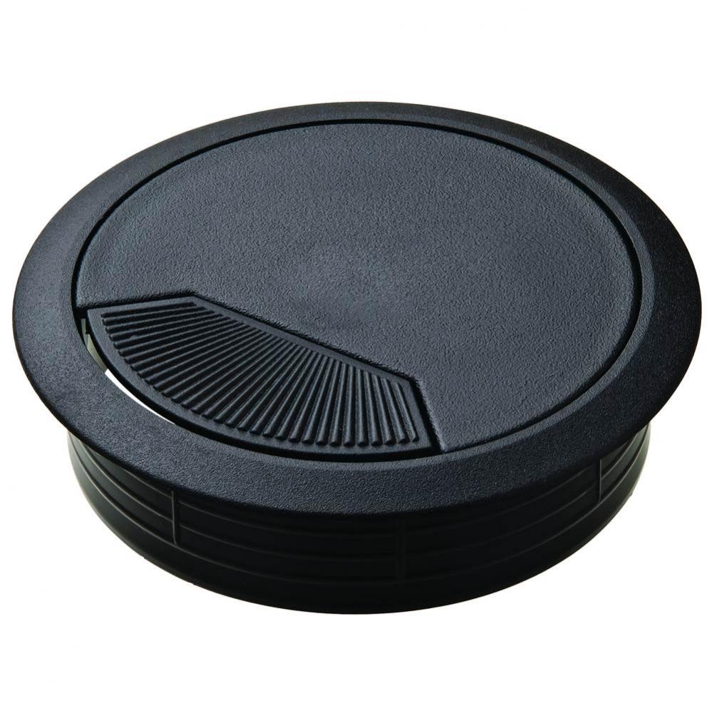 Cable Grommet 2-Pc Pl Blk 80Mm