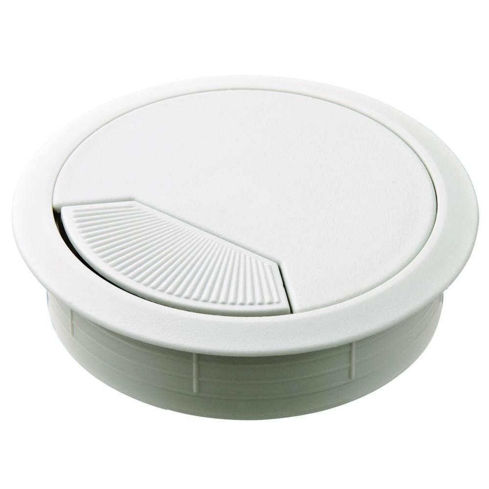 Cable Grommet 2-Pc Pl Light Gray 80Mm