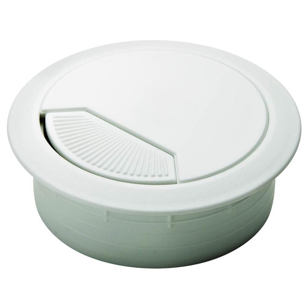 Cable Grommet 2-Pc Pl Wh 60Mm