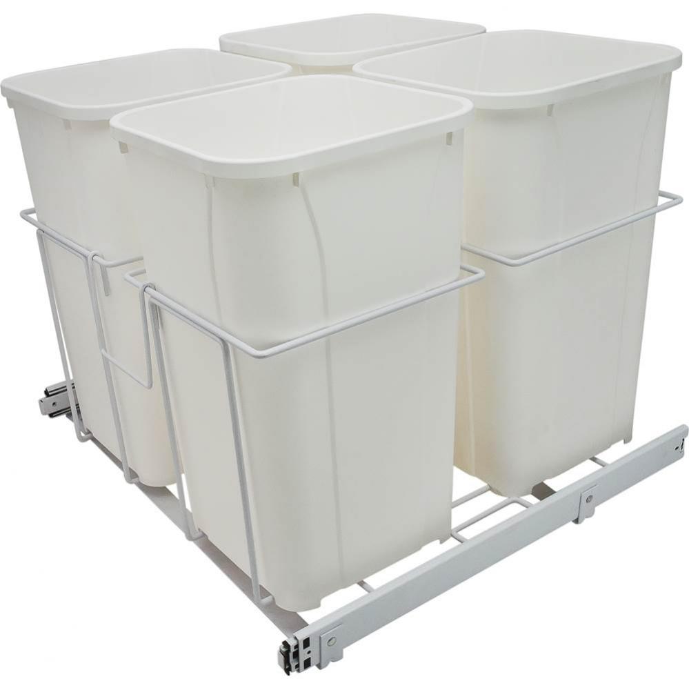 Kv Sbm24-4-27Wh Trshcn 4-Bin Btm Mt Wh