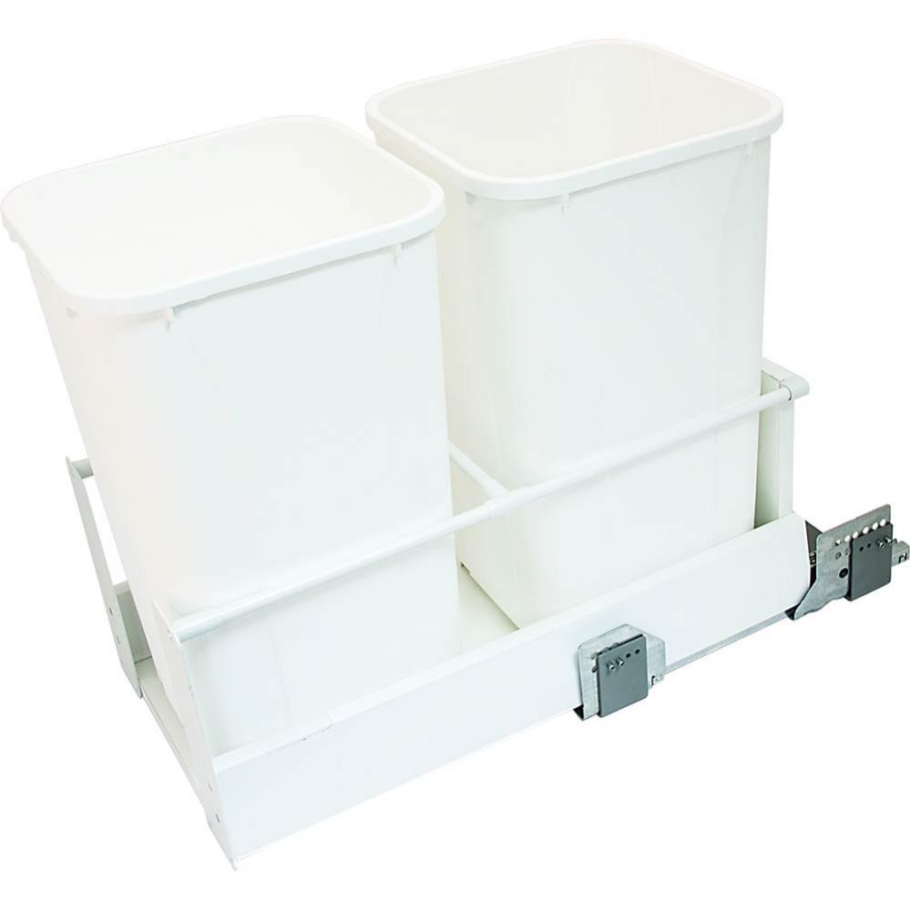 Matrix Boxp Trash C Dbl Btmt Wht 2X27Qt