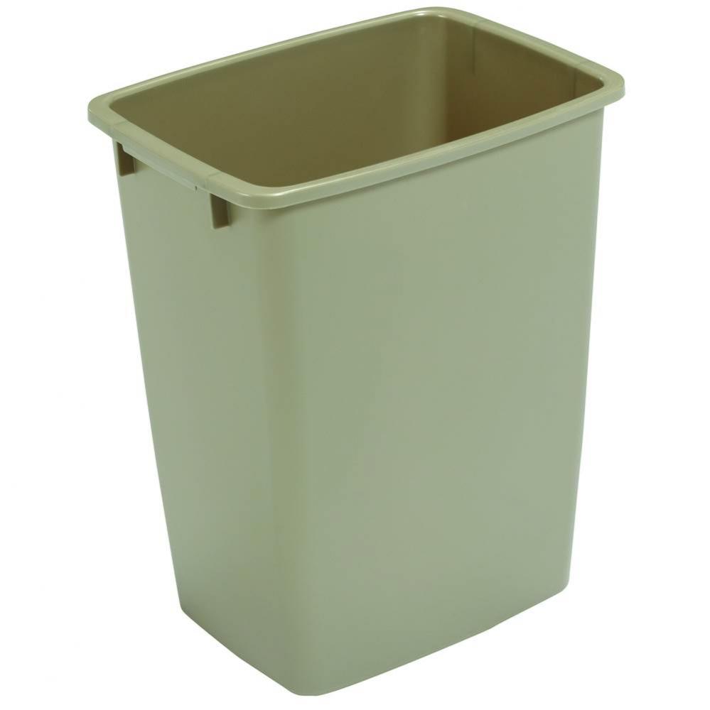 Trash Can 36 Quart Plastic Champagne
