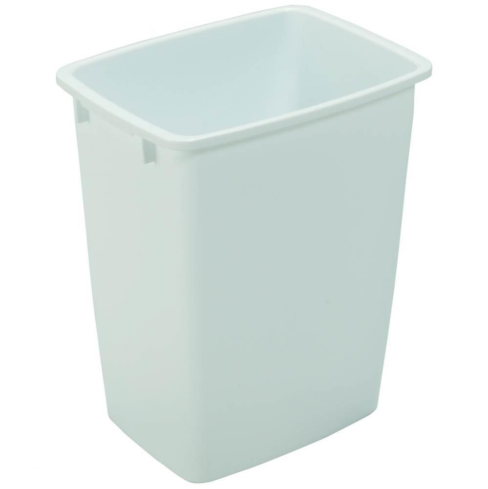 Trash Can 36 Quart Plastic White