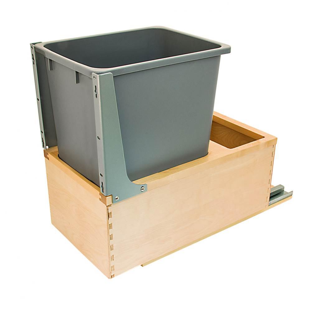 Trash Can Single W/Sc Btm Mnt 36Qt Maple