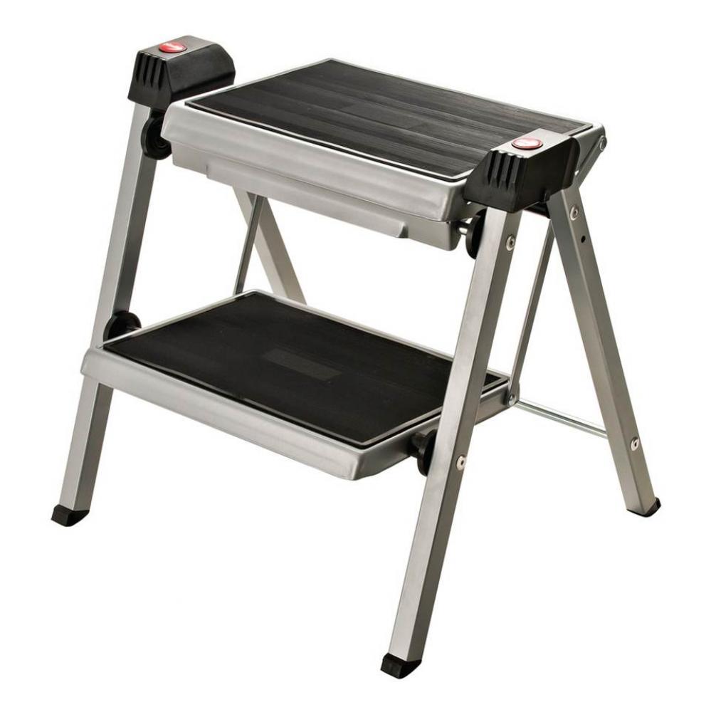 Folding Step Stool Silver 465Mm