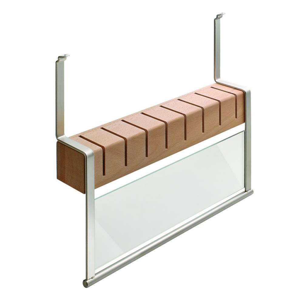 Knife Holder St/Ni Matt/Beech