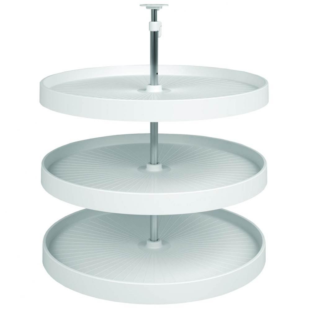 Lazy Susan Fl Rnd Set 3 Shlf Pl Wh 18