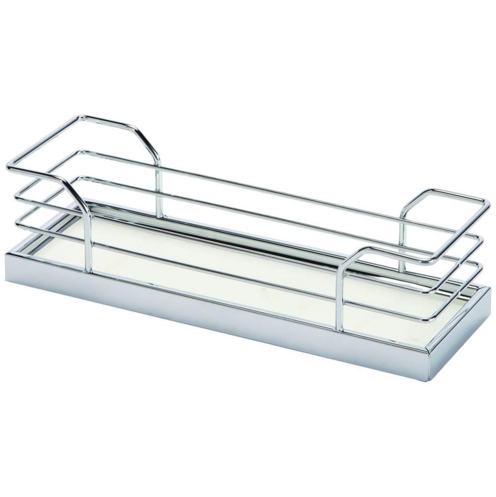 Tray Set Arena St Chr/Wh 3X9 7/8X2 3/4