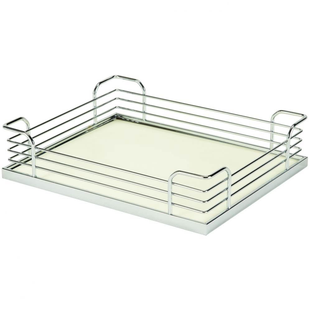 Tray Set Arena Chr/Wh 14 7/8''X12''X3 1/2