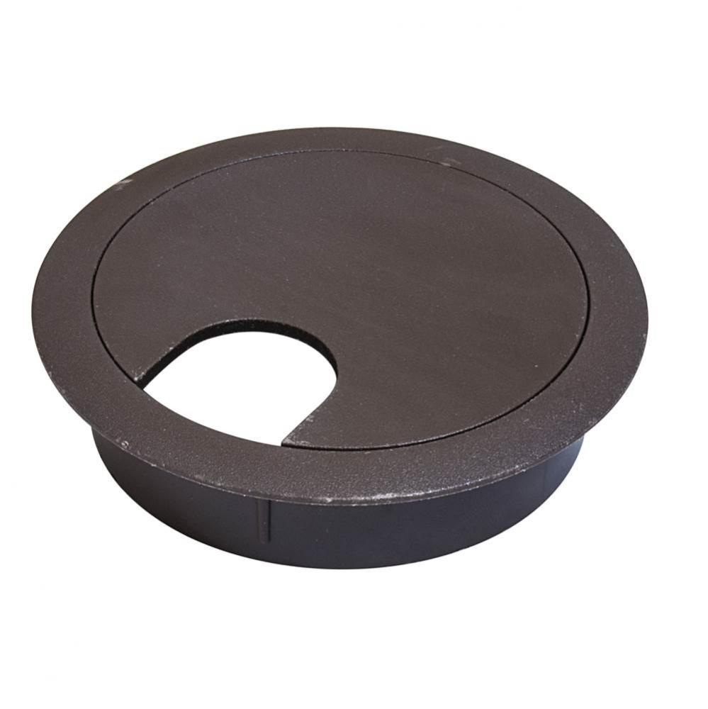 Cable Grommet 2-Pc Pl Dark Brown 2 1/2