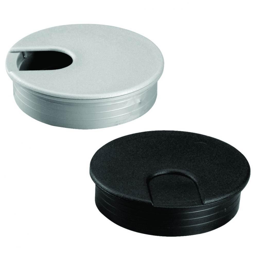 Cable Grommet 2-Pc Pl Black 60Mm