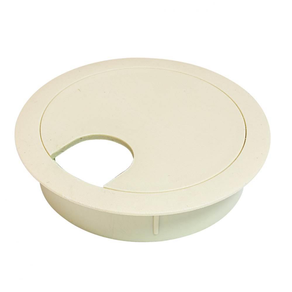 Cable Grommet 2-Pc Pl Almond 2 1/2